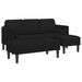 Set canapea de 2 piese cu perne din material negru - WALTI WALTI