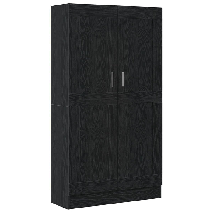 Set de biblioteci vidaXL 2 buc Negru Stejar 165x30,5x150 cm Lemn prelucrat - WALTI WALTI