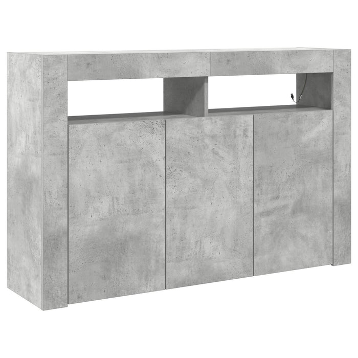 Comodă Gri beton Lemn stratificat 116 x 30 x 75 cm Rectangulară - WALTI WALTI