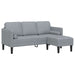 Canapea L-shaped 3 locuri vidaXL Gri deschis 160 cm din material textil - WALTI WALTI