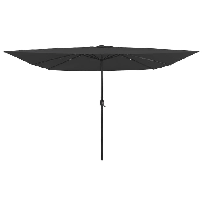 Umbrelă de grădină quadrată vidaXL cu LED-uri 295x245 cm antracit - WALTI WALTI