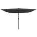 Umbrelă de grădină quadrată vidaXL cu LED-uri 295x245 cm antracit - WALTI WALTI
