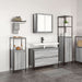 Set mobilier baie, 3 piese, gri sonoma, lemn prelucrat - WALTI WALTI