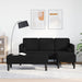 Set canapea de 2 piese cu perne din material negru - WALTI WALTI