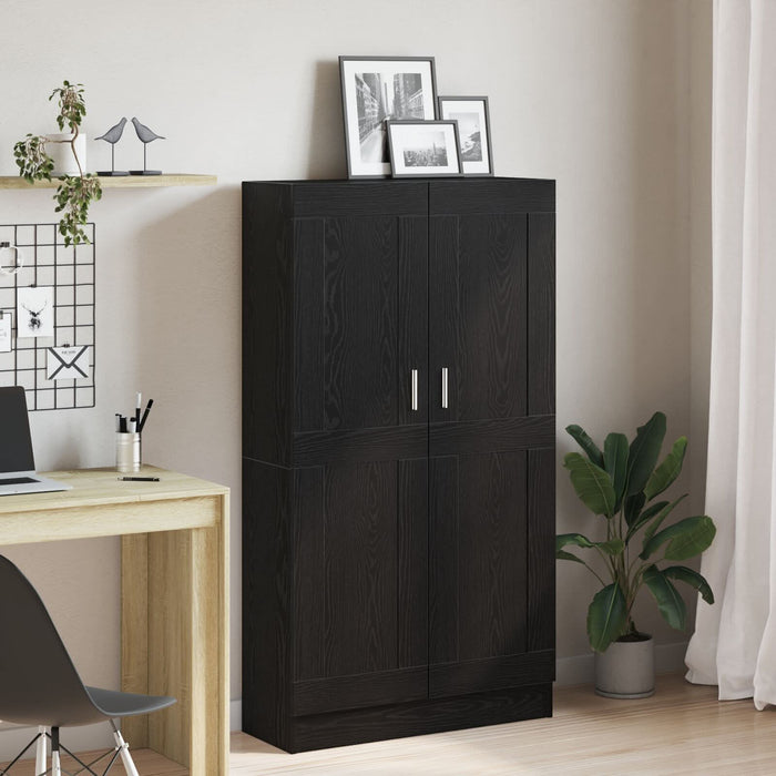 Set de biblioteci vidaXL 2 buc Negru Stejar 165x30,5x150 cm Lemn prelucrat - WALTI WALTI