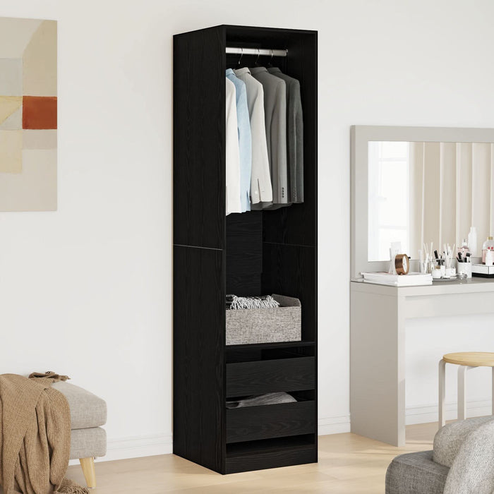 Dulap Negru Stejar 50x50x200 cm din Lemn prelucrat - vidaXL - WALTI WALTI