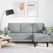 Canapea L-shaped 3 locuri vidaXL Gri deschis 160 cm din material textil - WALTI WALTI
