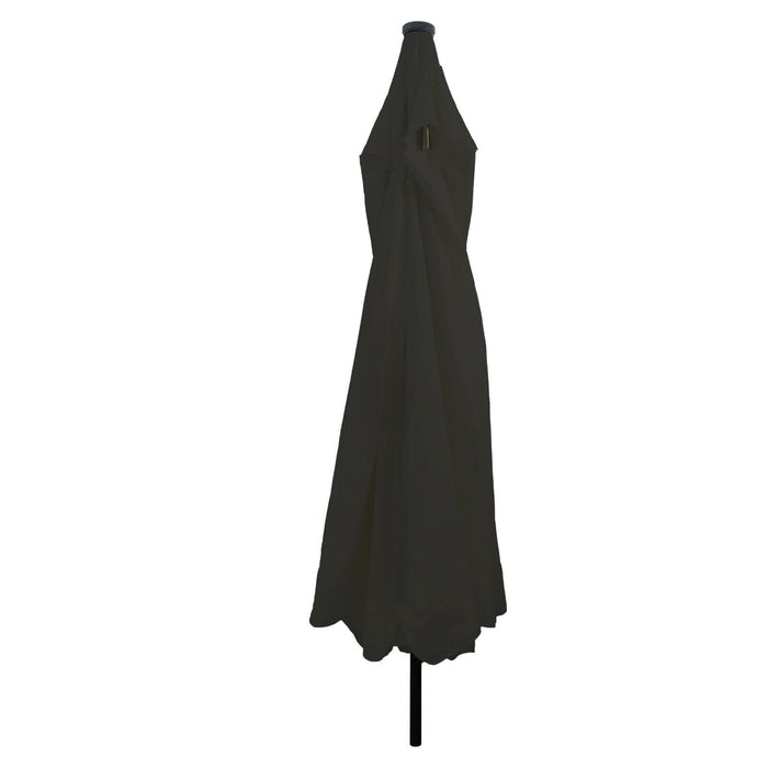 Parasol de grădină vidaXL cu lumini LED ø395x245 cm, Negru - WALTI WALTI