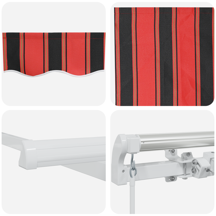 Cortina Retractabilă Portocalie și maro 350 x 250 cm țesătură - WALTI WALTI