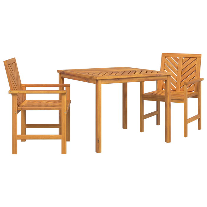 Set Dining 3 Piese din Lemn Masiv de Acacia - WALTI WALTI