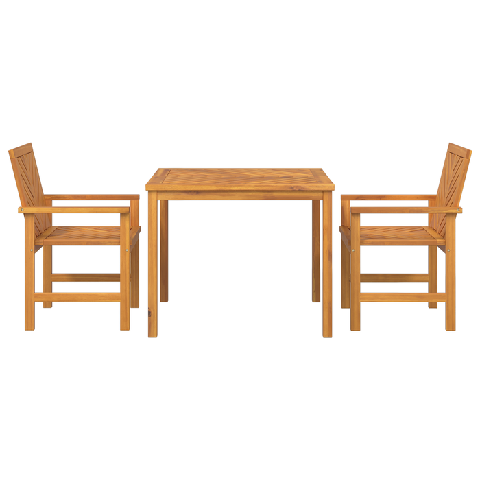 Set Dining 3 Piese din Lemn Masiv de Acacia - WALTI WALTI