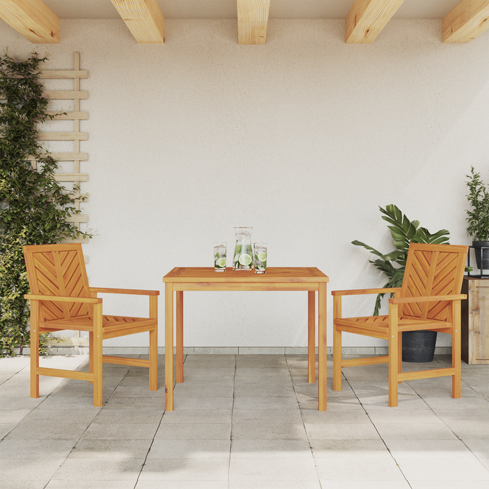 Set Dining 3 Piese din Lemn Masiv de Acacia - WALTI WALTI