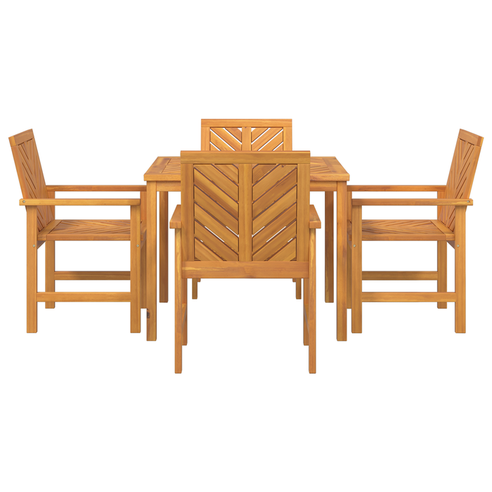Set de dining pentru grădină 4 piese din lemn masiv de acacia - WALTI WALTI