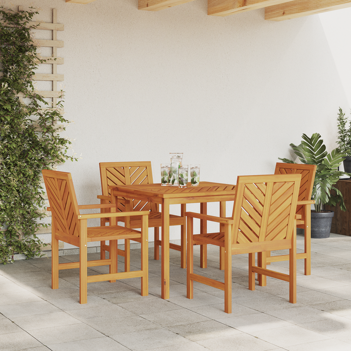 Set de dining pentru grădină 4 piese din lemn masiv de acacia - WALTI WALTI
