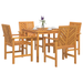 Set de dining pentru grădină 4 piese din lemn masiv de acacia - WALTI WALTI