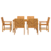 Set de dining pentru grădină 6 piese, din lemn masiv de acacia - WALTI WALTI