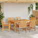 Set de dining pentru grădină 6 piese, din lemn masiv de acacia - WALTI WALTI