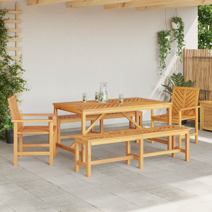 Set de dining pentru grădină din lemn masiv de acacia - WALTI WALTI