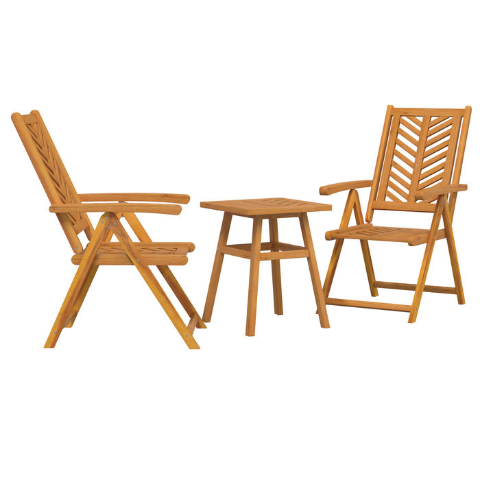 Set Bistro de Grădină 3 pcs Maro lemn masiv de acacia - WALTI WALTI