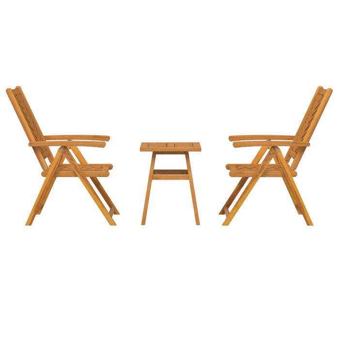 Set Bistro de Grădină 3 pcs Maro lemn masiv de acacia - WALTI WALTI