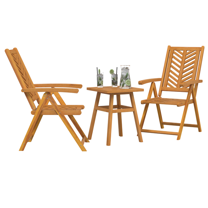 Set Bistro de Grădină 3 pcs Maro lemn masiv de acacia - WALTI WALTI