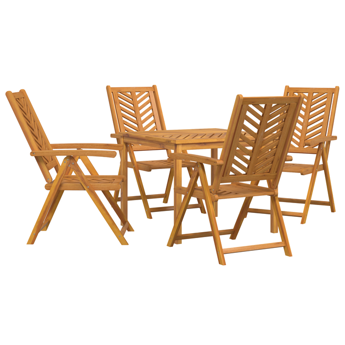 Set de Masă de Grădină de 5 Piese din Lemn Solid de Acacia - WALTI WALTI