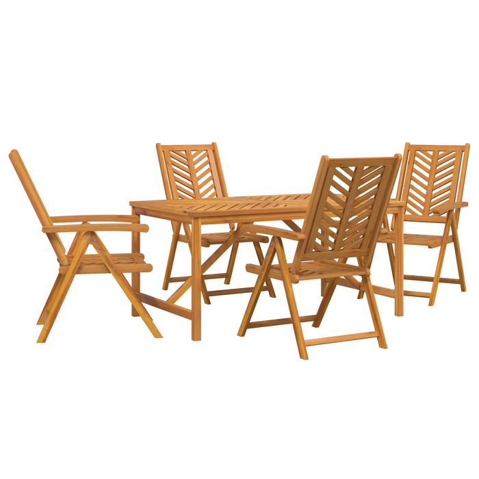 Set de Dining pentru Grădină 5 Piese Lemn Masiv de Acacia - WALTI WALTI