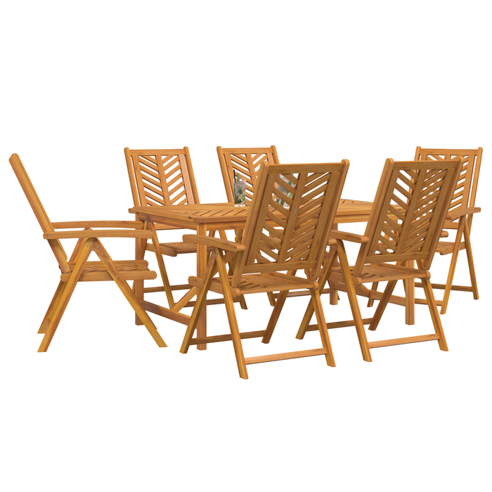 Set Dining Grădină 7 Piese din Lemn Masiv Acacia - WALTI WALTI
