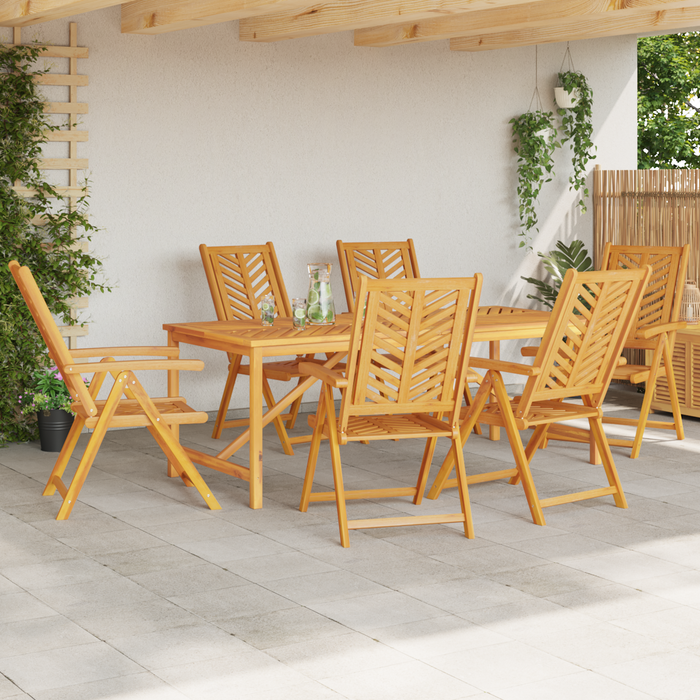 Set de Dining pentru Grădină cu 7 Piese din Lemn Masiv de Acacia - WALTI WALTI