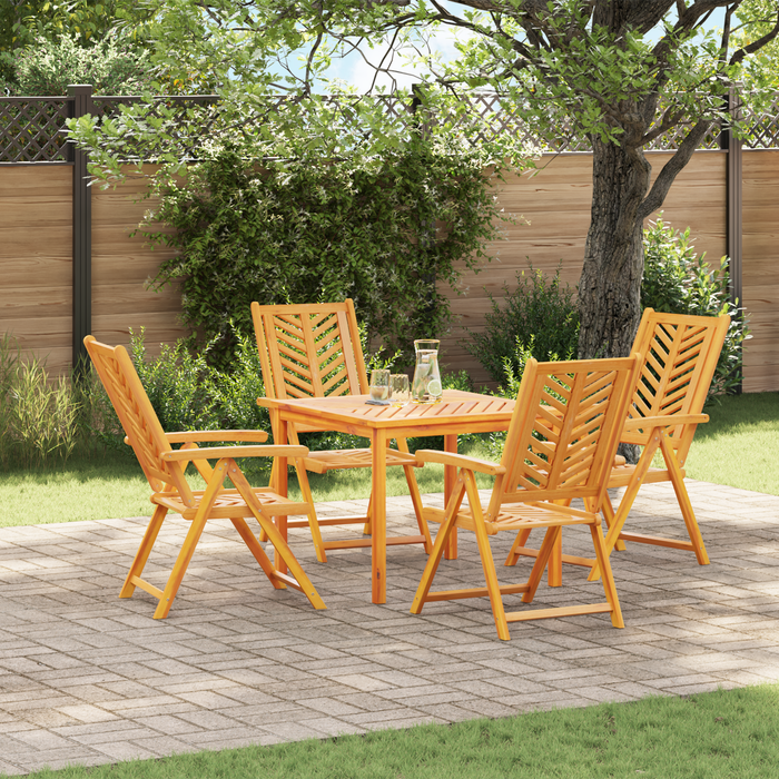 Scaune de Grădină Reclinabile 4 pcs Lemn Solid de Acacia - WALTI WALTI