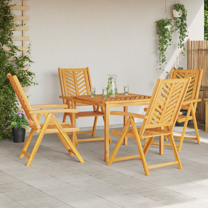 Scaune de Grădină Reclinabile 4 pcs Lemn Solid de Acacia - WALTI WALTI