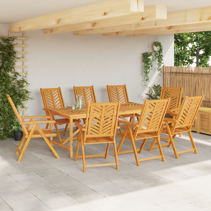Scaune de grădină reclinabile 8 pcs Lemn masiv de acacia - WALTI WALTI