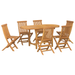 Set de dining pentru grădină din lemn solid de tec de 7 piese - WALTI WALTI