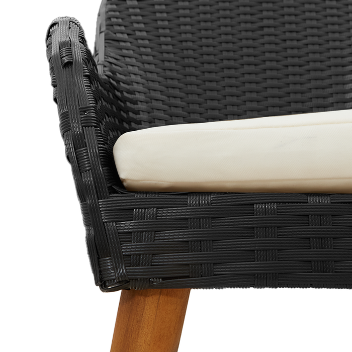 Set de dining pentru grădină 7 piese Negru Ratan Poli - WALTI WALTI