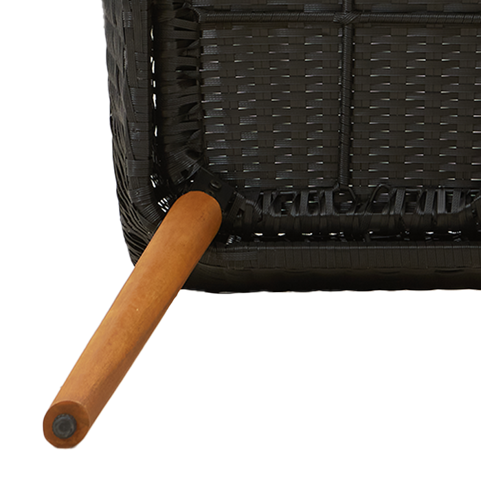 Set dining grădină 7 piese Negru poliratan - WALTI WALTI