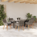 Set de dining pentru grădină cu 7 piese din ratan gri - WALTI WALTI