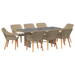 Set de dining pentru grădină 9 piese bej din rattan polimeric - WALTI WALTI