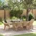 Set de dining pentru grădină 9 piese bej din rattan polimeric - WALTI WALTI