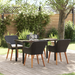 Set dining grădină 5 piese poliratan negru - WALTI WALTI