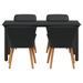 Set de dining de 5 piese Negru Poliratan - WALTI WALTI
