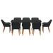 Set Dining Grădină 9 Piese, Ratan Polimer Negru - WALTI WALTI