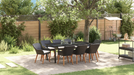 Set Dining Grădină 9 Piese, Ratan Polimer Negru - WALTI WALTI