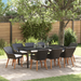 Set Dining Grădină 9 Piese, Ratan Polimer Negru - WALTI WALTI