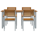 Set de dining pentru grădină din 5 piese, lemn solid de acacia și metal - WALTI WALTI