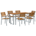Set de dining pentru grădină , 7 piese, din lemn solid de acacia și metal - WALTI WALTI