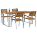 Set de dining de grădină 5 piese din lemn solid de acacia și metal - WALTI WALTI
