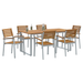 Set de dining pentru grădină , 7 piese, din lemn masiv de acacia și metal - WALTI WALTI