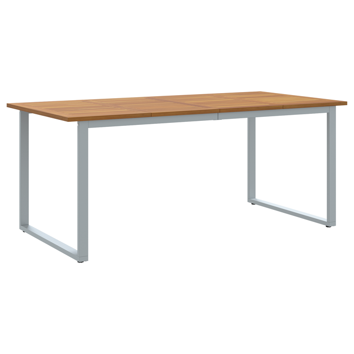 Set de mese pentru grădină 5 piese Gri din aluminiu și lemn solid de acacia - WALTI WALTI