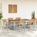 Set de dining pentru grădină , 7 piese, oțel gri și lemn solid de acacia - WALTI WALTI