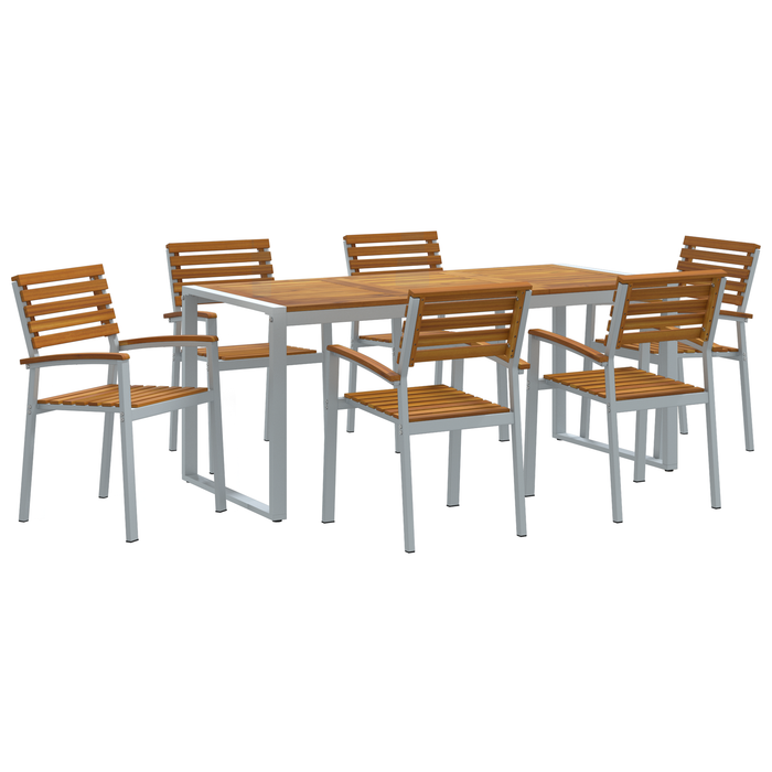 Set de dining pentru grădină din lemn de acacia și metal - WALTI WALTI
